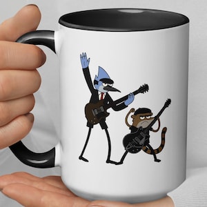 Mordecai and the Rigbys Band Merch Mug, Mordecai and Rigby Coffee Mug, Cartoon Shirt, Mordecai and the Rigbys Eggscellent Tour Band Merch
