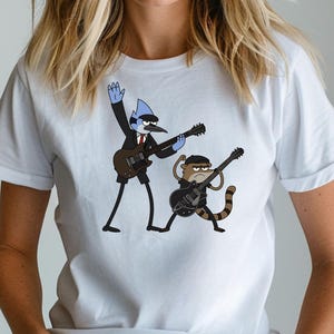 Mordecai and the Rigbys Band Merch shirt, Mordecai and Rigby Fan Tee, Regular Show Fan t-shirt, Mordecai and Rigby Eggscellent Shirt
