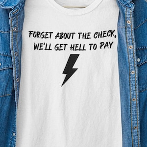ACDC Lyric Have a Drink On Me Rock T-Shirt AC/DC Music Back In Black Concert Shirt Gift