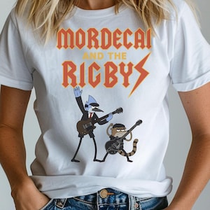Mordecai and the Rigbys Band Merch shirt, Mordecai and Rigby Tee, Regular Show, Mordecai and the Rigbys Reunion Tour Merch T-Shirt, Cartoon