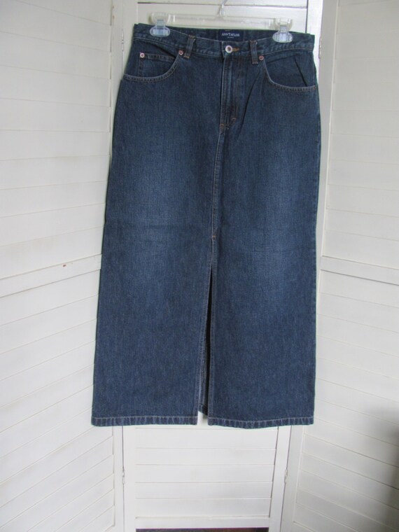 maxi jean skirt