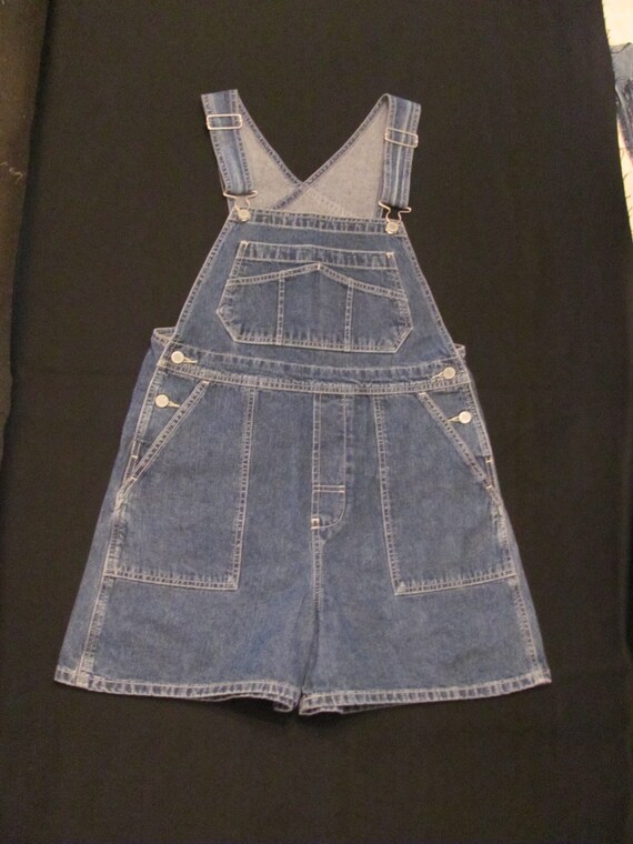 blue jean bib shorts