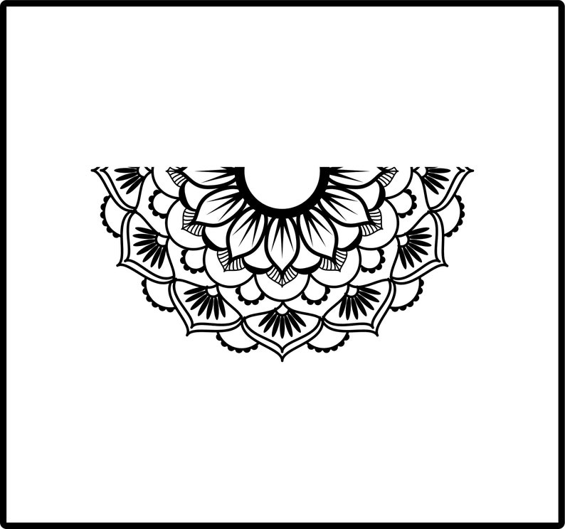 Free Free 216 Half Sunflower Mandala Svg SVG PNG EPS DXF File