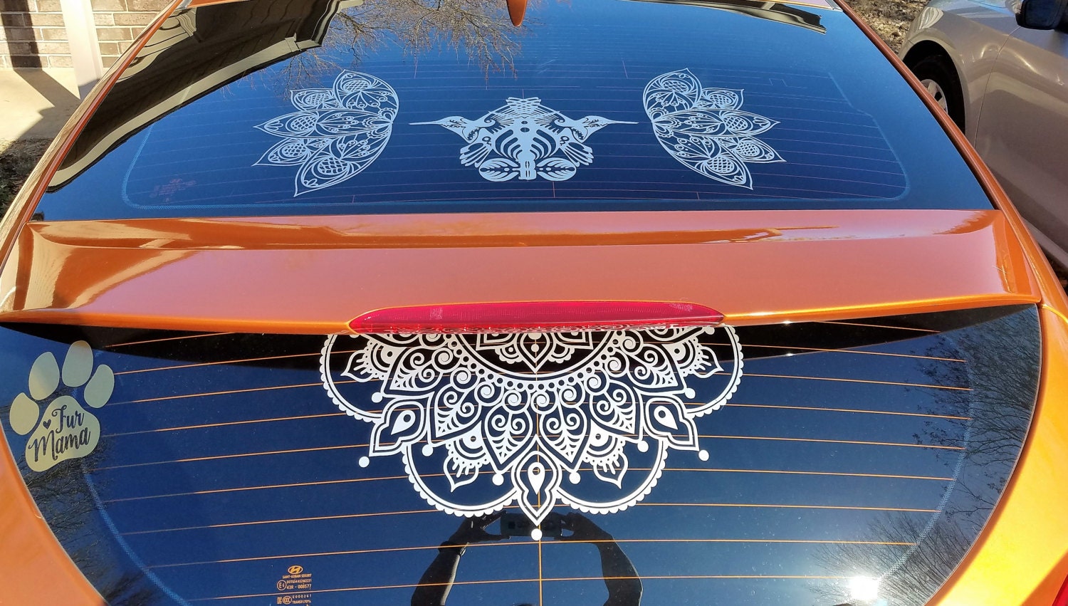 Mandala Car Decal Mandala Sticker Yoga Decal Boho Decor Flower | Etsy