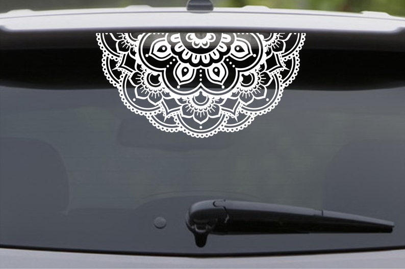 Download Flower Decal Mandala Decal Car Decal Laptop Sticker Half ...