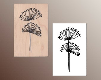 Allium Fowers Rubber Stamp by Paper Source