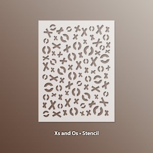 Xs and Os Stencil