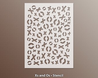 Xs and Os Stencil