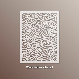 Wavy Waters Stencil