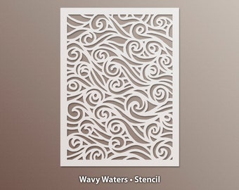 Wavy Waters Stencil