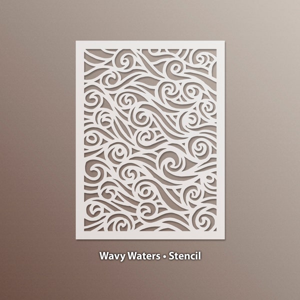 Wavy Waters Stencil
