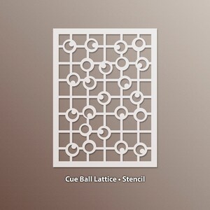 Cue Ball Lattice Stencil
