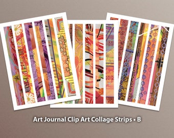 Collage Strip Borders, Digital Download
