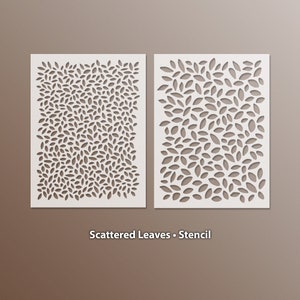 Scattered Leaves Stencil