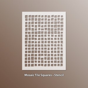 Mosaic Tile Squares Stencil