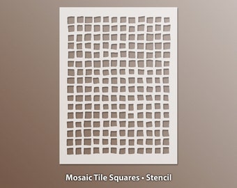 Mosaic Tile Squares Stencil