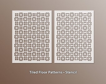 Tiled Floor Patterns Stencil