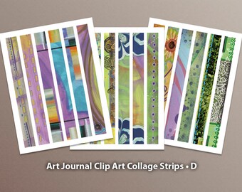 Collage Strip Borders, Digital Download