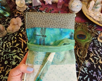 Dragonfly Tarot deck wrap pouch altar reading cloth, oracle pouch, rune bag