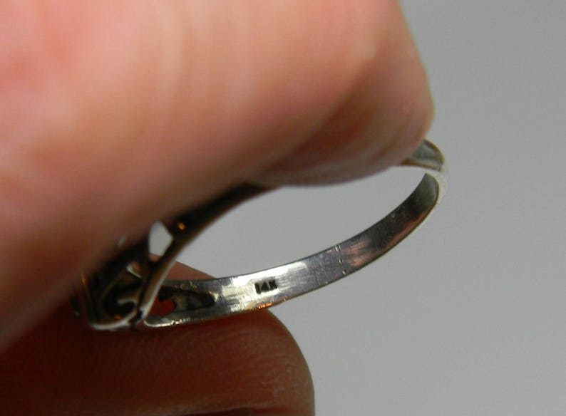 14K Gold Sterling Silver Heart Ring Artisan Silver and Gold Ring 14K Two Tone Heart Ring Sterling Silver 14K