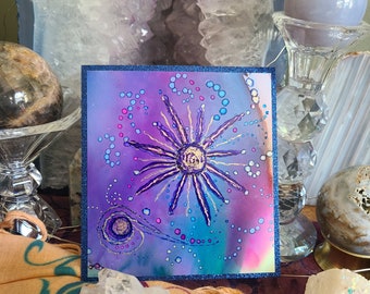 Cosmic Celestial Altar Art Sacred Space Art Mini One of a Kind Original