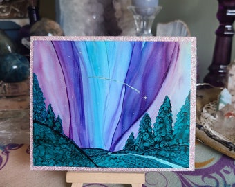 Sacred Space Altar Art Mini Aurora Borealis Cosmic One of a Kind Original