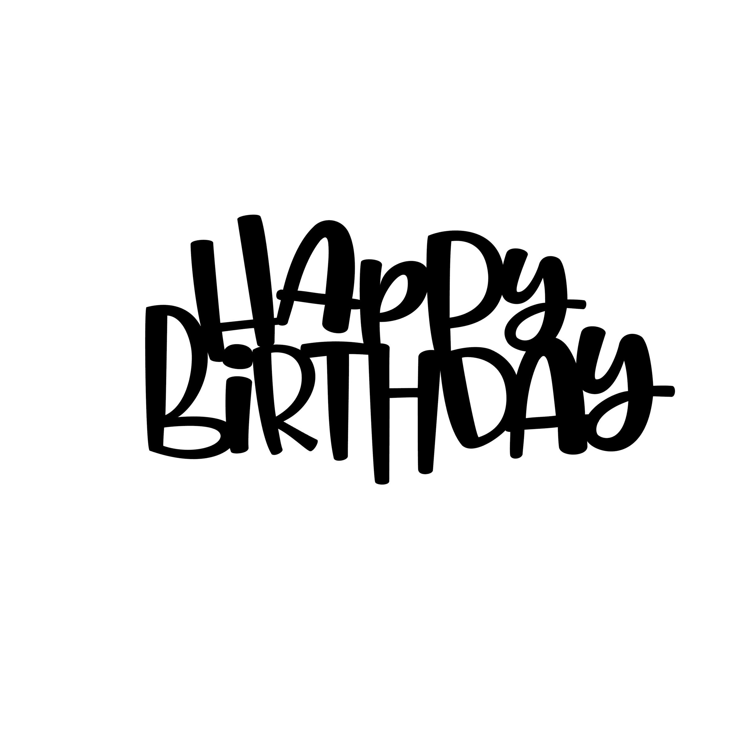 Happy Birthday Cake Topper SVG - Etsy