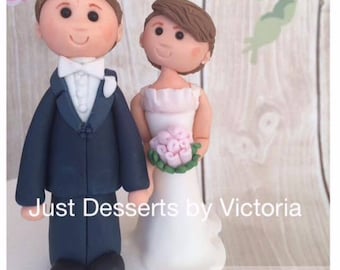 bride and groom wedding cake topper