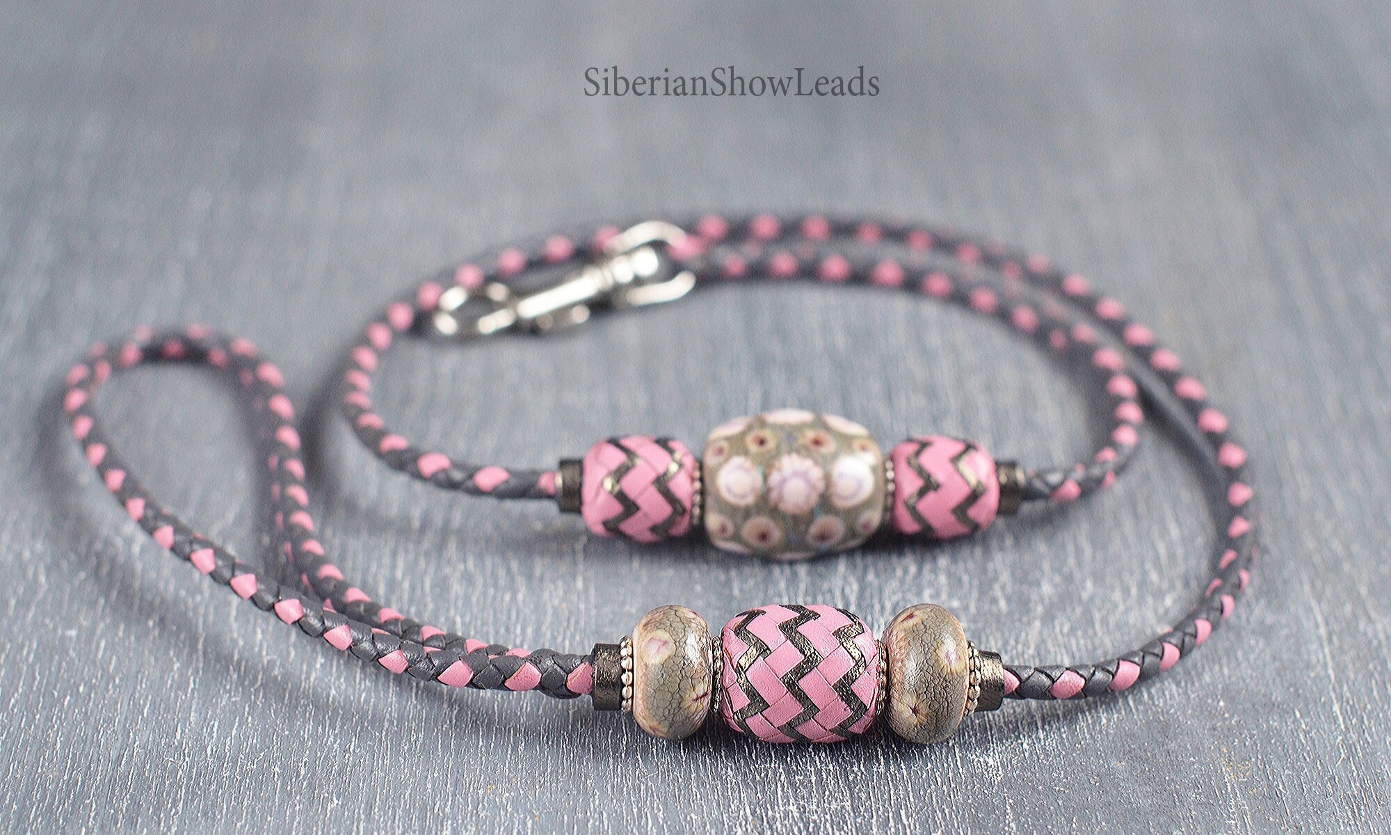 FINAL PRODUCT A set of dog show lead and collar made of Etsy