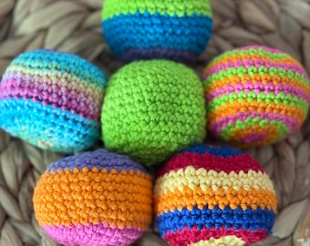 Crochet Hacky Sack / Foot Bag – Handmade Fidget Toy & Outdoor Game