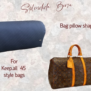 Satin Pillow Luxury Bag Shaper in Chocolate Brown For Louis Vuitton's  Keepall Luggage Bags