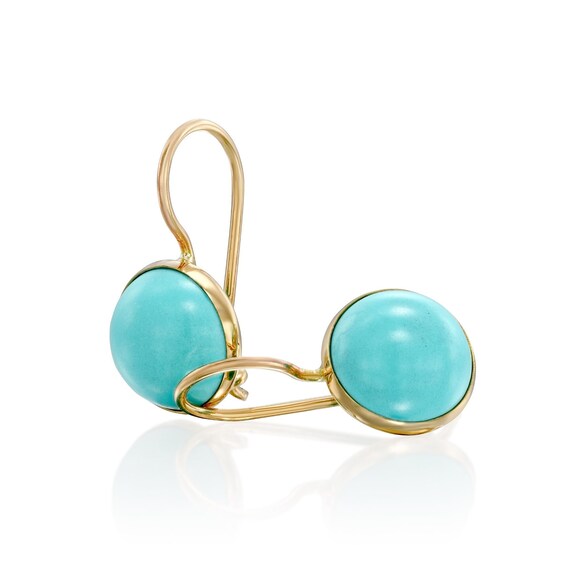 14k turquoise earrings deals
