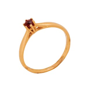 Gold Ruby Ring, July Birthstone Ring, Ruby Jewelry, Ruby Engagement Ring, Rose Gold Ring, Solitaire Ring, 14k Gold Ring, Gemstone Ring