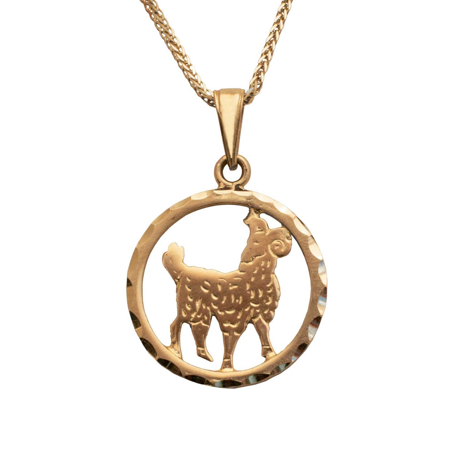 Aries Gold Necklace 14K Gold Pendant Necklace Aries Etsy