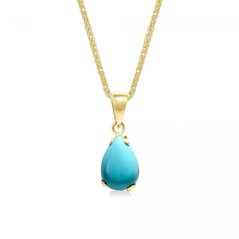 Turquoise Flower Gemstone Pendant main image 1