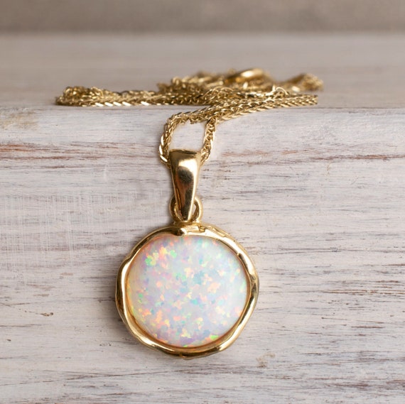 Opal necklace sale etsy