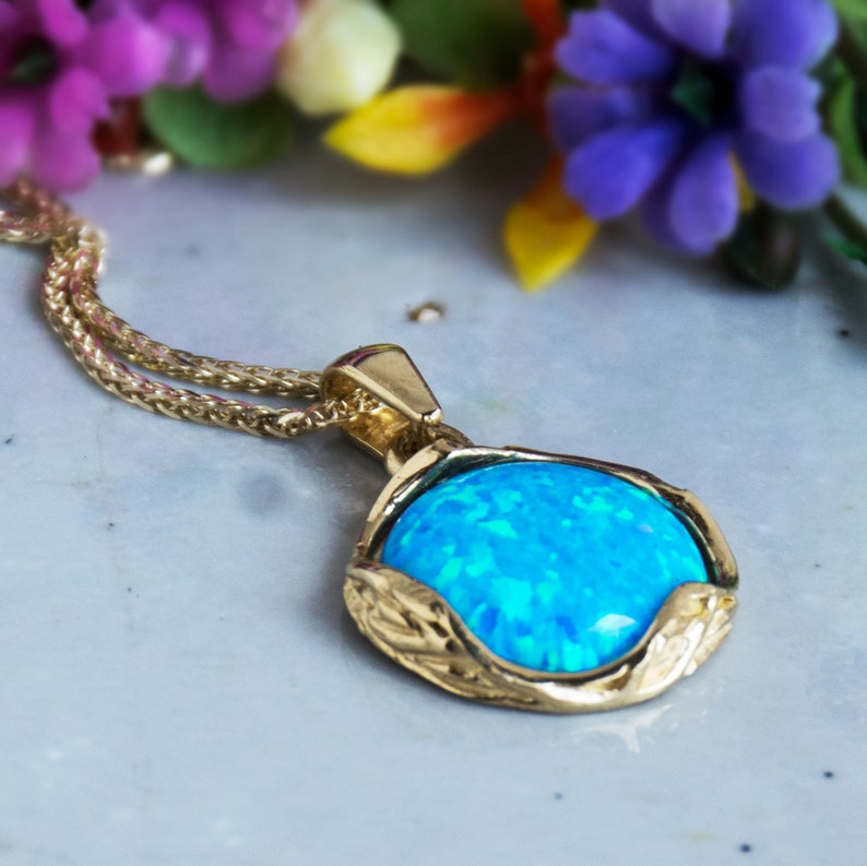 Mandy Blue Opal Necklace
