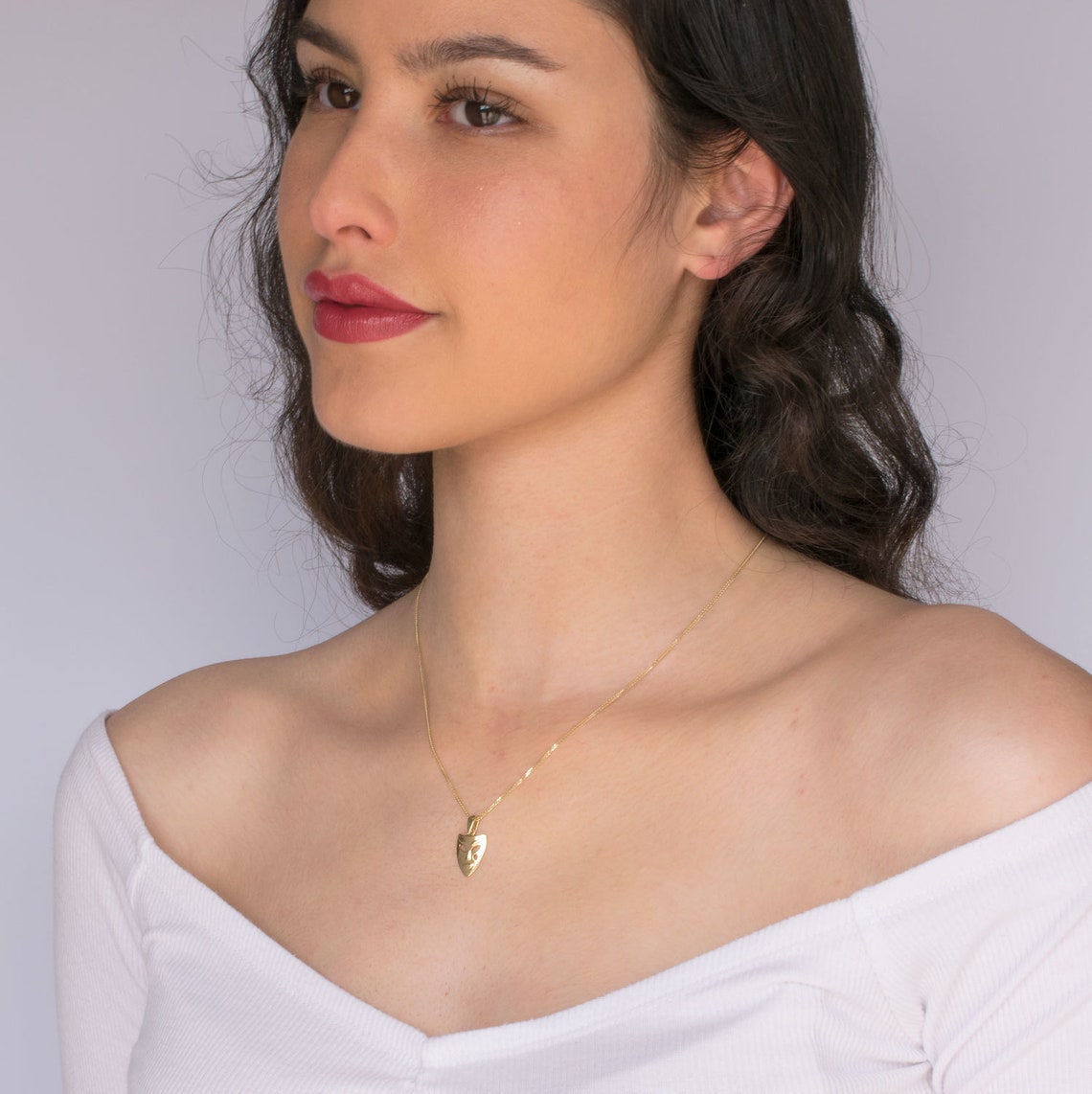 Mask Pendant 14k Gold Pendant Mask Necklace Face Pendant Etsy