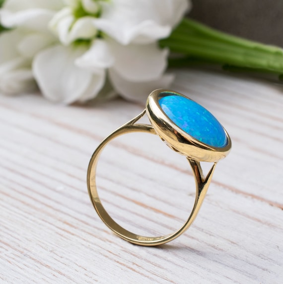 Vintage gemstone rings etsy deals