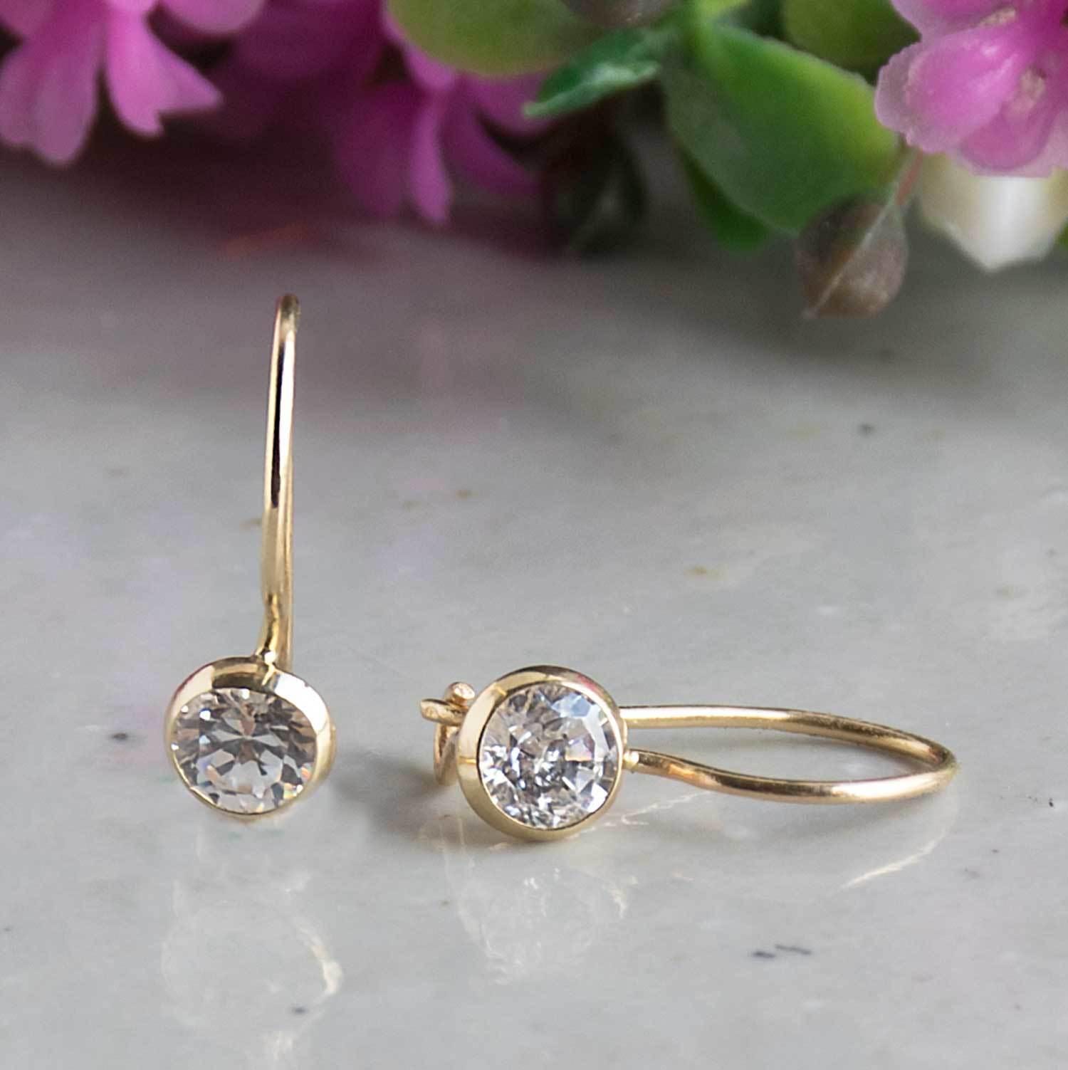 14k Gold Dangle Earrings