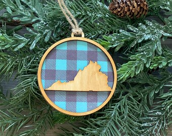 Virginia Beach Virginia Brass Christmas Ornament
