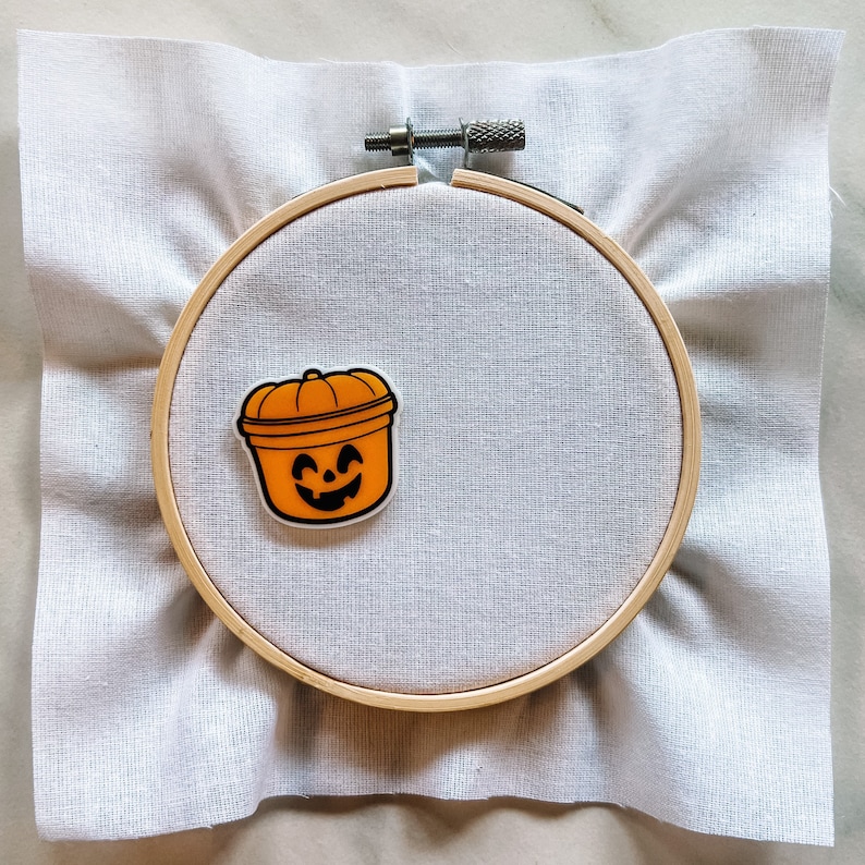 Retro Treat Bucket Magnetic Needle Minder Fast Food Laser Cut Acrylic Needleminder Halloween Embroidery Accessories Pumpkin