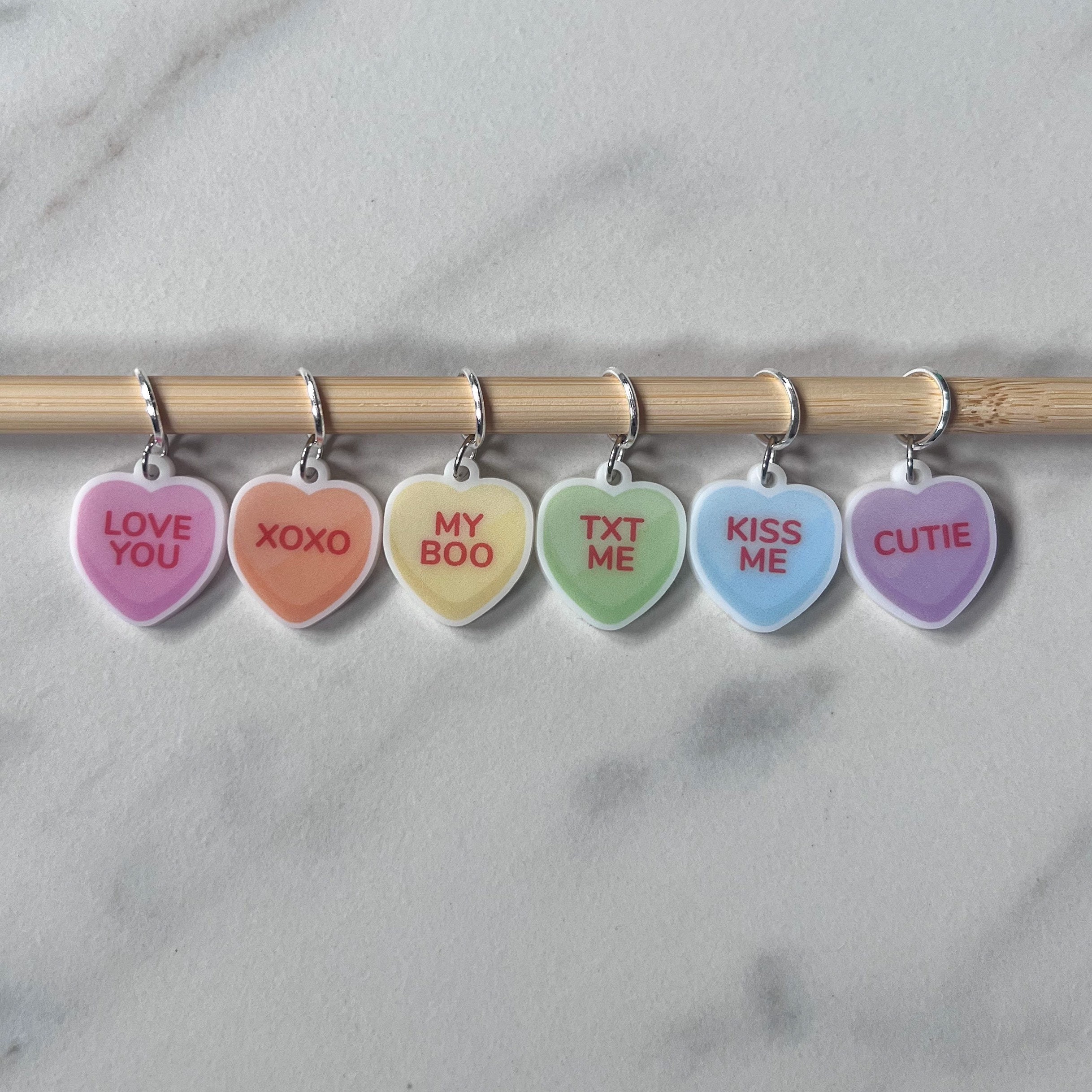 Stitch Markers w/lock – Heart