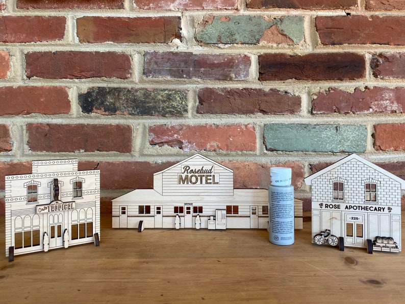 Laser Cut Wood Christmas Village Decorative Village