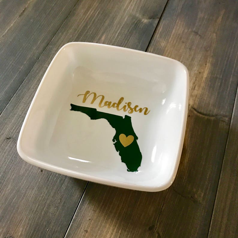 University of Miami Jewelry Ring Dish University of Florida College Graduation Florida College Love USF High School Graduation