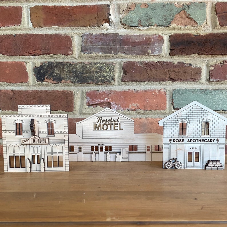 Laser Cut Wood Christmas Village Decorative Village