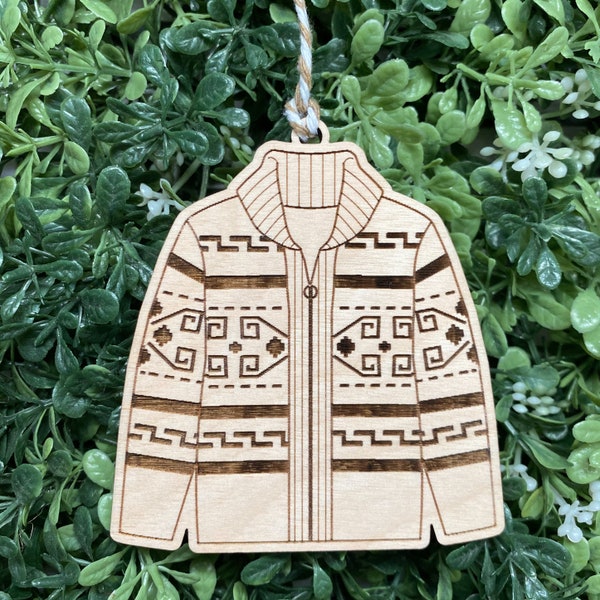 The Dude Sweater Ornament- Laser Cut Wood Ornament -  The Big Lebowski Inspired Gift