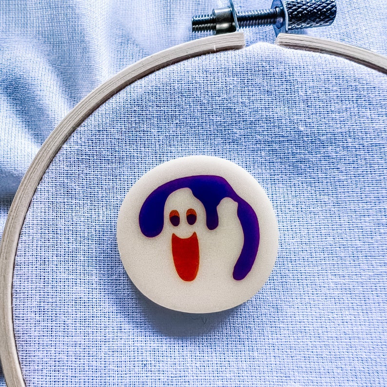 Slice and Bake Cookie Magnetic Needle Minder Ghost Laser Cut Acrylic Needleminder Halloween Embroidery Accessories image 2