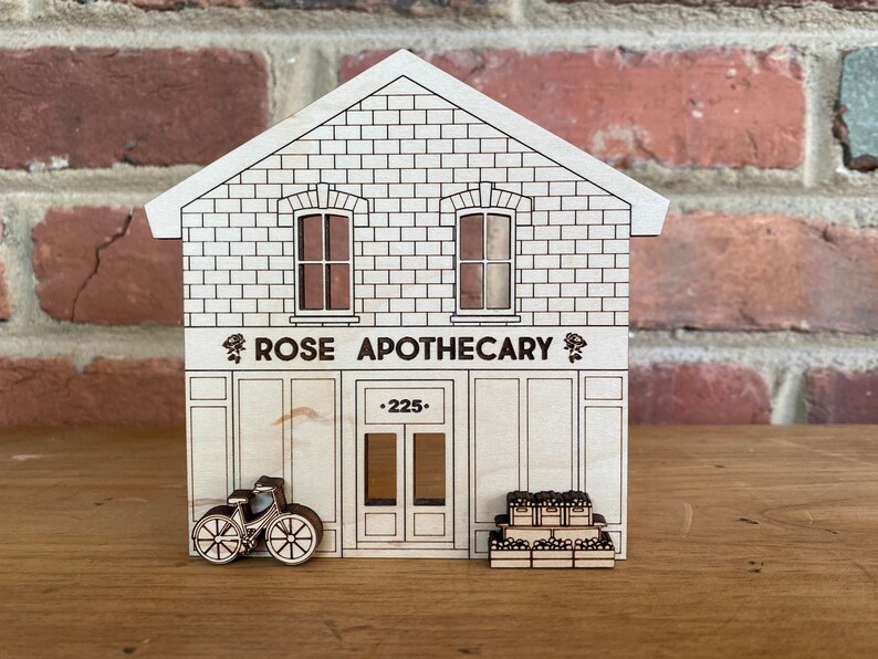 Laser Cut Wood Christmas Village Decorative Village