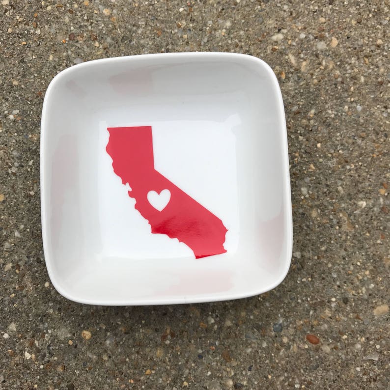 California College Love Jewelry Ring Dish Stanford University of California San Diego State Pepperdine Graduation Gift image 3